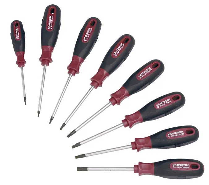 Kraftwerk ergokraft Torx Schraubenzieher-Satz mit Bohrung 8-teilig 4166