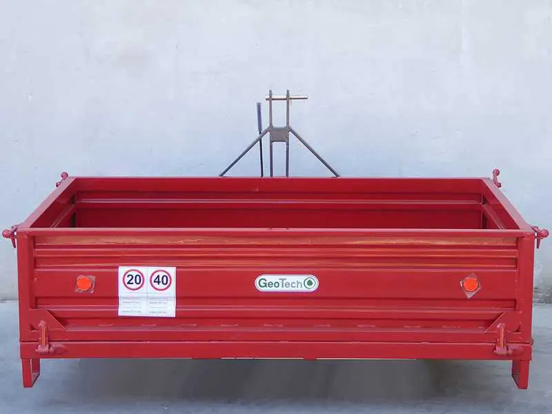 Hochdruckreiniger für Heckcontainer für Traktor GeoTech TRP 180 - kippbar - 3 abnehmbare Bordwände