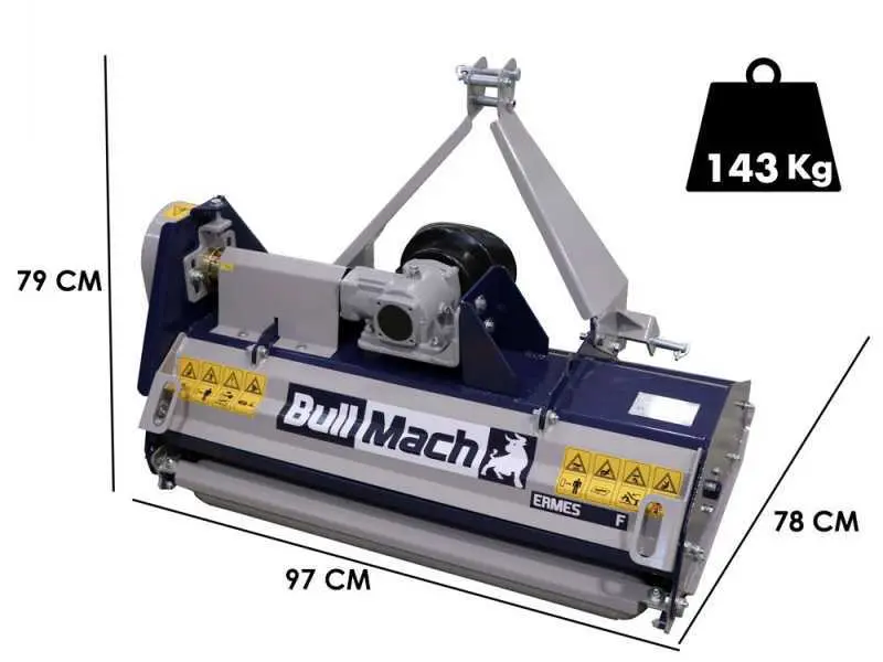 Schwerlast Mulcher für Traktor der leichten Baureihe BullMach ERMES 85 F - Schlegelmäher