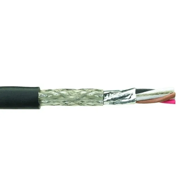 Alpha Wire 45533 16 AWG 3 Conductor SupraShield Edel Foil Braid 600/1000V Xtra-Guard 4 Extreme Temperature Cable