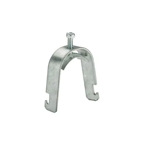 4 Inch Conduit Strut Clamp Silbrig PSCH72B (Pack 10) mit Stahlseil und Haken