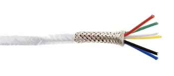 Stahlseil Alpha Wire M1244 18 AWG 4 Conductor Braid 600V PTFE Insulation High/Low Temperature Cable