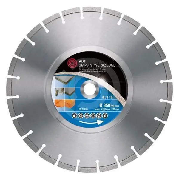 ADT Diamanttrennscheibe BLS 10 Standard Lasergeschweißt Ø 450 mm 254 mm Bohrung BLS450-25