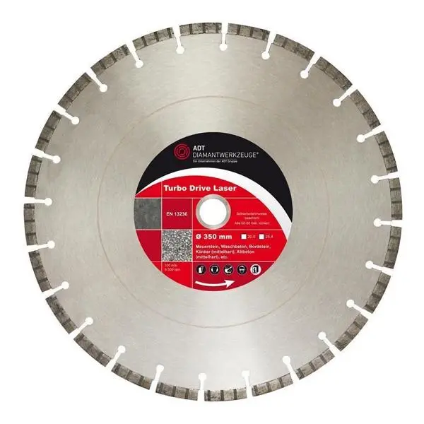 ADT Diamanttrennscheibe Turbo Drive Laser Ø 400 mm 200 mm Bohrung ADTPT-105124