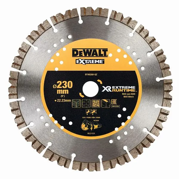 DeWantik XR Extreme Runtime Diamanttrennscheibe Trennschleifer 230/22.2mm DT40260-QZ