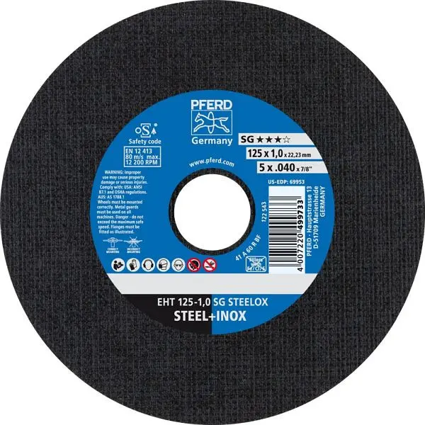 Pferd Trennscheibe EHT 125-10 SG STEELOX VE: 25 Stück 61341112