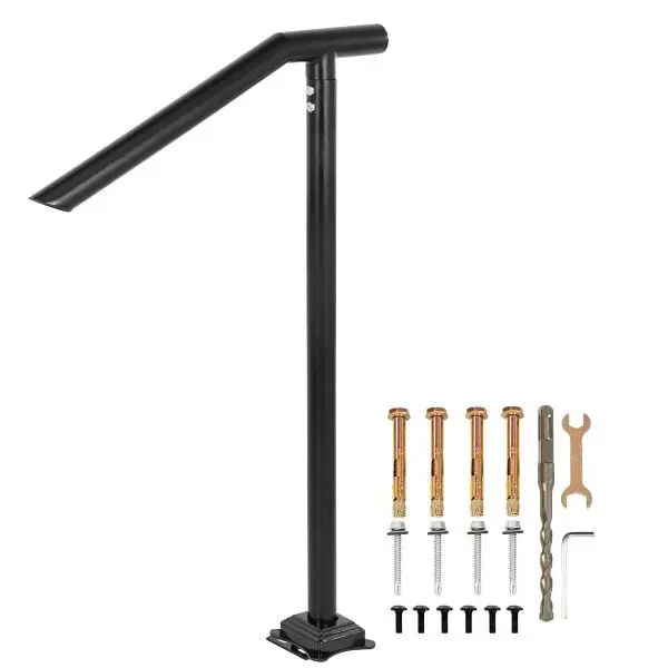 VEVOR Handlauf Geländer Stahl 102x713 cm 1-3 Stufen Treppe 150 kg Tragfähigkeit TFBXYGLZHS3C1XYBOV0