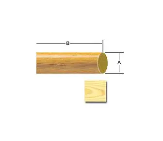 Vormann Handläufe Vollholz 1500 mm Fichte VE: 5 Stück 006000151FI