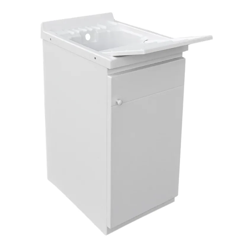 Kraftvolles Design Außenwaschbecken 45x60 komplett mit Abtropfbrett und 1 Tür