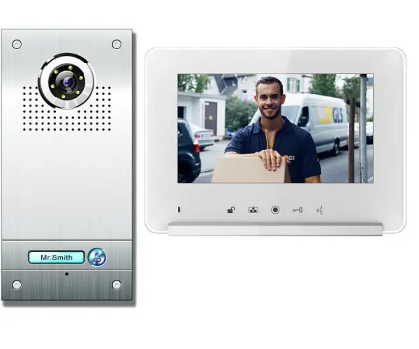 Anthell Electronics 1-Familien Farb-Video-Tür-Sprechanlage Set mit Bildspeicher mit 7" Monitor CKN1-690S1-1