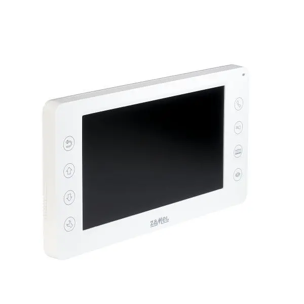 Zamel Videomonitor mit Knöpfen weiß 7" Automatischer Anrufbeantworter VP-829W