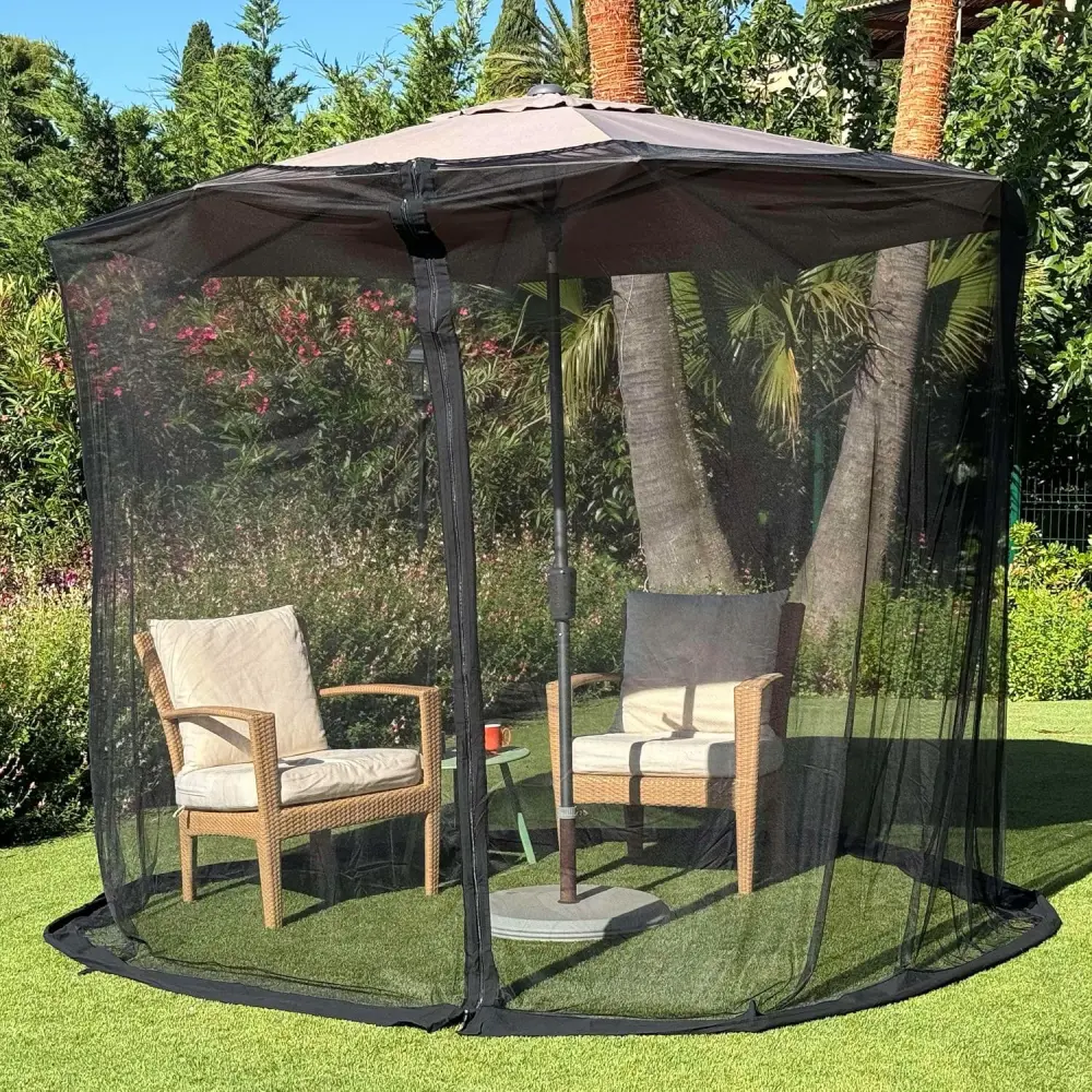 2.8 M Schwarzes Schirm Moskitonetz | Terrasse & Garten