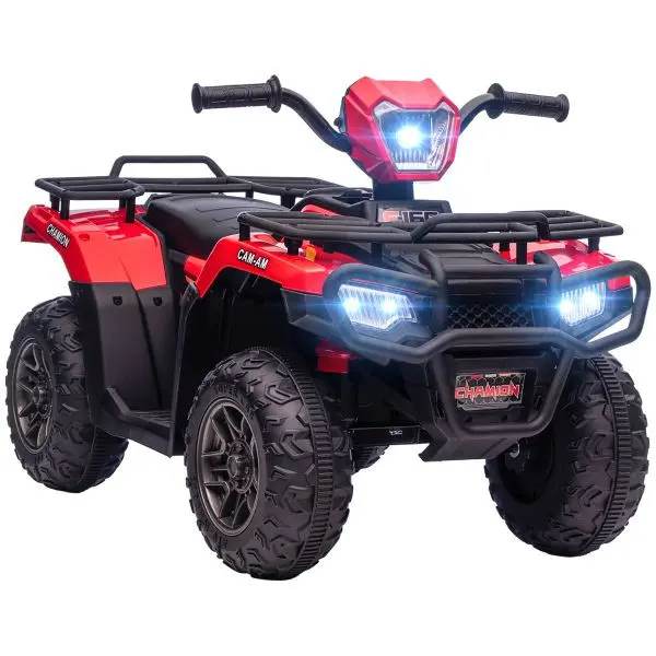 HOMCOM Elektro Kinderquad Elektroauto Elektro-Quad Kinderfahrzeug Rot 370-260V90RD