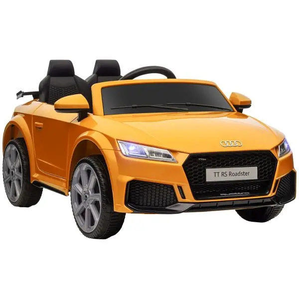 HOMCOM Kinderauto Elektroauto mit Fernbedienung Schutzsgurt 3–5 Jahre Gelb 370-079V90YL
