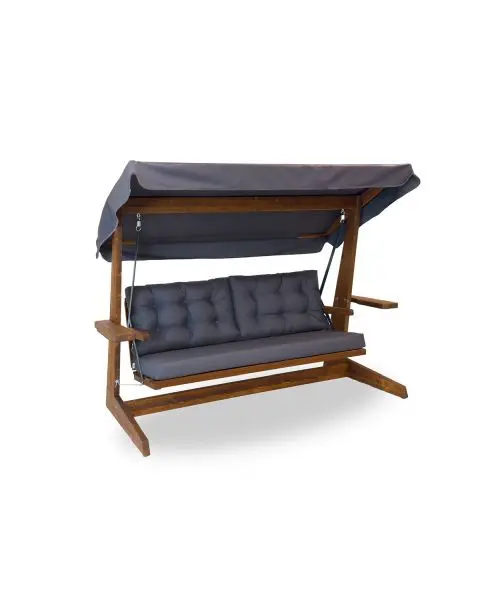 Westmann Holz Hollywoodschaukel Viva 2400 Anthrazit 237x115x175 cm AS2500A