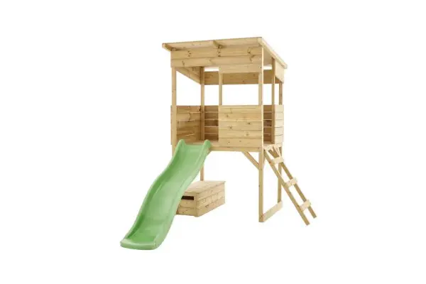 Westmann Holz Stelzenhaus Wildnis Spielhaus mit Rutsche Natur 241 Stück167x205 cm WM354S