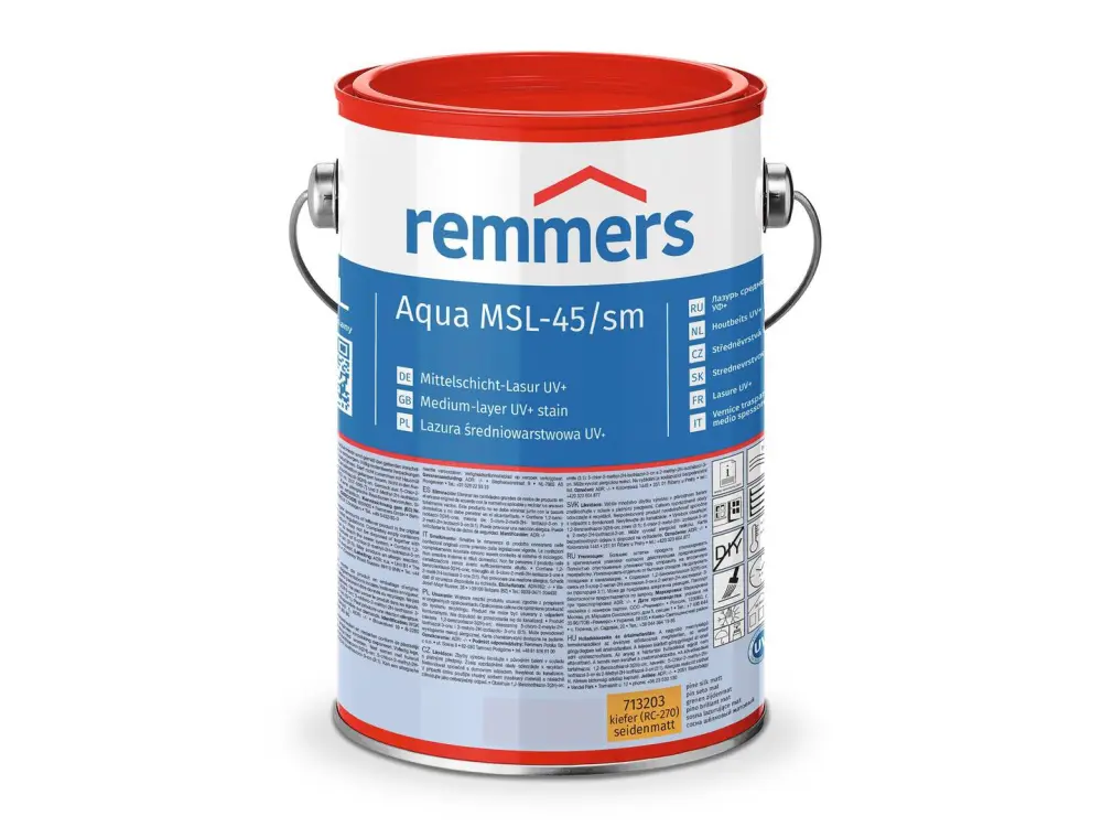 REMMERS Aqua MSL-45/sm-Mittelschicht-Lasur UV+ eiche glänzend (RC-365) 2,50 l