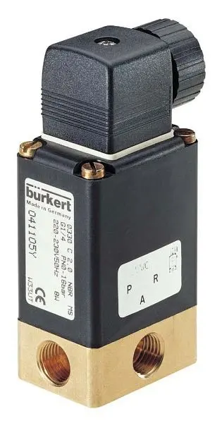 Bürkert 3/2-Wege-Magnetventil direktwirkend Typ 0330-C-030-BB-MS-GM82-024/DC-08 bis 10 bar 41107