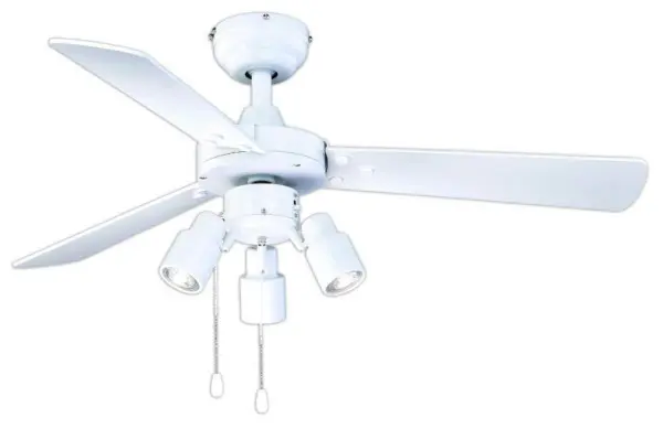 AireRyder Deckenventilator Cyrus Weiß 107 cm mit Beleuchtung und Zugschnur FN44477