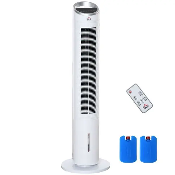 HOMCOM Luftkühler mit Wasserkühlung Turmventilator Klimagerät 20㎡ 60W 824-034V90