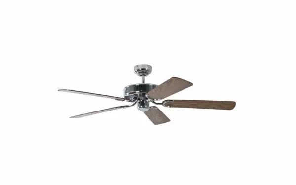 Pepeo Deckenventilator Potkuri Stahl / Eiche 132 cm mit Zugkette 13322010132v2