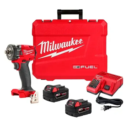 1/2" Milwaukee M18 FUEL w/ Friction Ring Kompakt Impact Wrench Kit 2855-22R