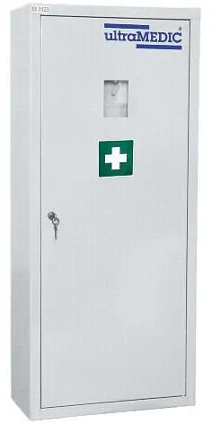 ultraMEDIC Wand-/Stehschrank Erste-Hilfe ultraLOCKER "1710" ohne Inhantik weiß SAN-0199-WE