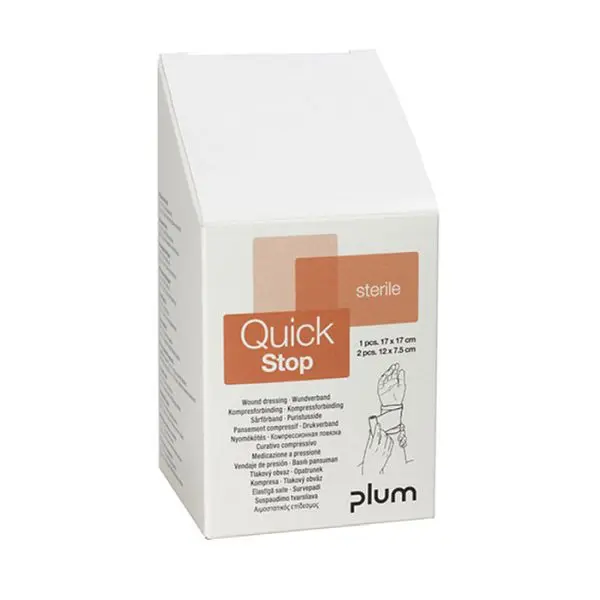 Stein HGS Wundverband -PLUM QuickStop- 3 Kompressen pc5152