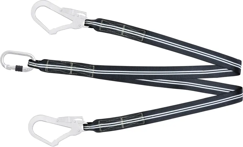 Kratos Flammbeständiges FIRE FREE Y-Verbindungsmittel für Rückhantikesysteme 15 m mit Karabiner FA 5010117 und FA 50207...