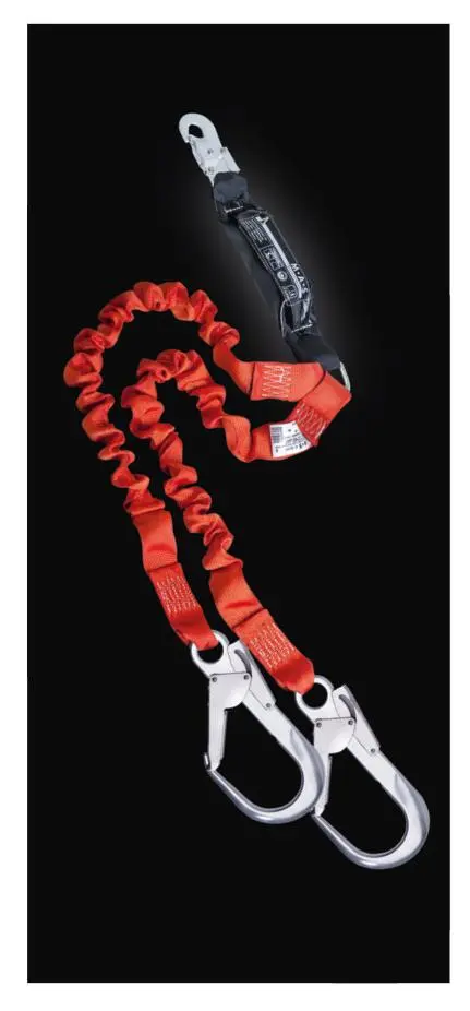 MAS Bandfalldämpfer-Verbindungsmittel Typ BFD-FlexBelt Twin geprüft: n. DIN-EN 354 + 355 Haken MAS 51 + MAS 65 kantengep...