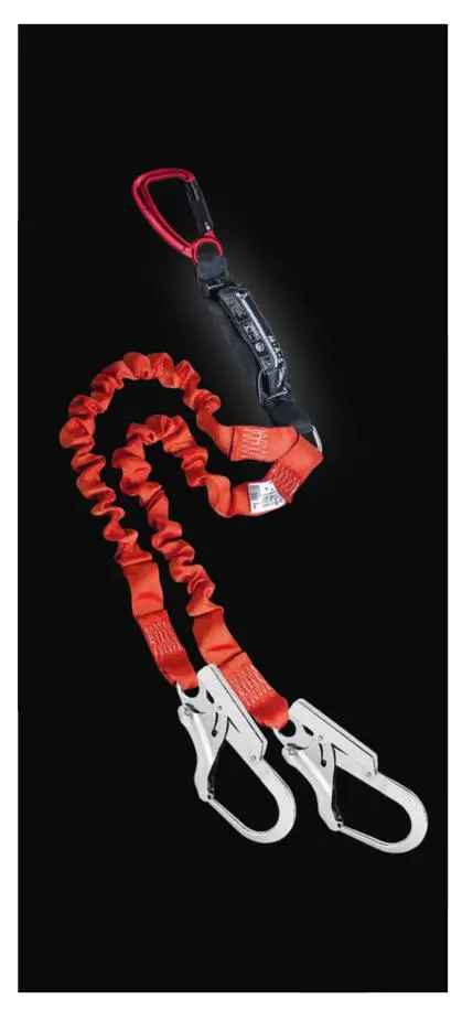 MAS Bandfalldämpfer-Verbindungsmittel Typ BFD-FlexBelt Twin geprüft: n. DIN-EN 354 + 355 Haken MAS 52TR + MAS 50 kanteng...
