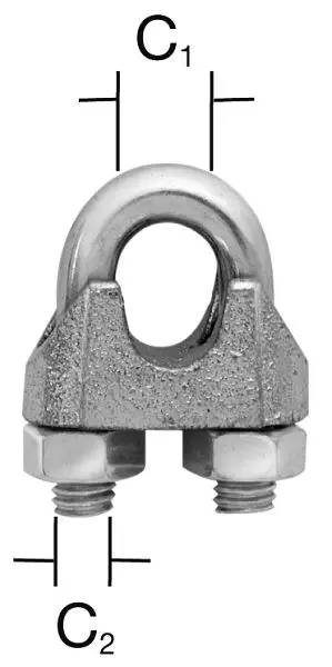 Vormann Seilklemme bis 10 mm verzinkt VE: 10 Stück 007900204AV