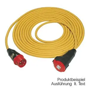 GIFAS Verlängerungsleitung 16 /400 V komplett montiert mit 20 m GIFAS-PROFLEXX-H07 Leitung 5 x 25 qmm- Vollgummi-CEE-Stec...