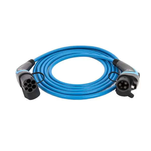 go-e Typ 2 auf Typ 1 Kabel blau 74 kW 5 m CH-11-01