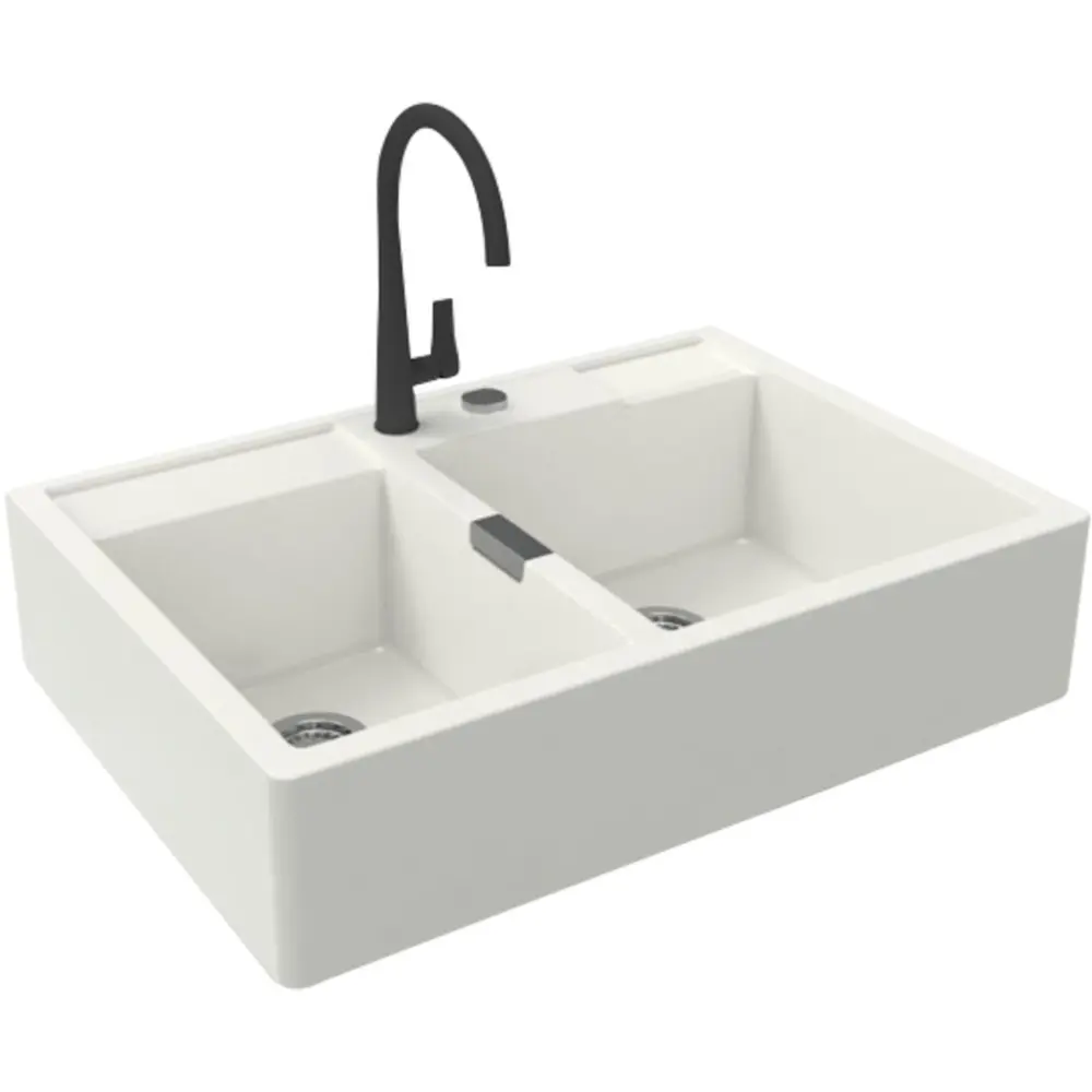 SCHOCK: Spülenstein Kallio M 175, aus CRISTADUR® Green Line, Night Olivgrün Line 87295 89,8 cm