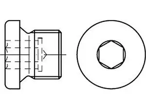 Verschlußschrauben DIN 908 Stahl M 22 x 15 galvanisch verzinkt VE=S (25 Stück)
