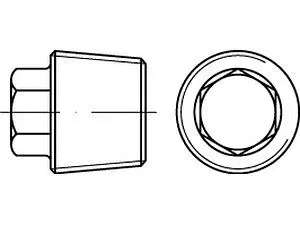 Verschlußschrauben DIN 909 Stahl R 1/2 VE=S (50 Stück)