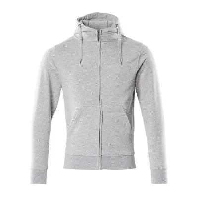 MASCOT® - Kapuzensweatshirt mit Reißverschluss CROSSOVER, Grau-meliert, Größe 4XL
