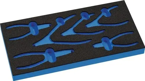PROMAT Werkzeugmodul Leereinlage 1/3-Modul 4000 871 241,6-tlg.PROMAT aus hochwertigem Stahl