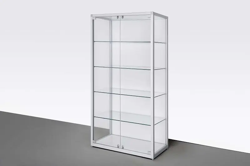 APH ELEGANZ Standvitrine mit vorderen Drehtüren eckig 1200 x 2000 x 500 mm ISEVD-013