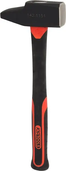 KS Tools Schlosserhammer Fiberglasstiel französische Form 1500g 142.1151
