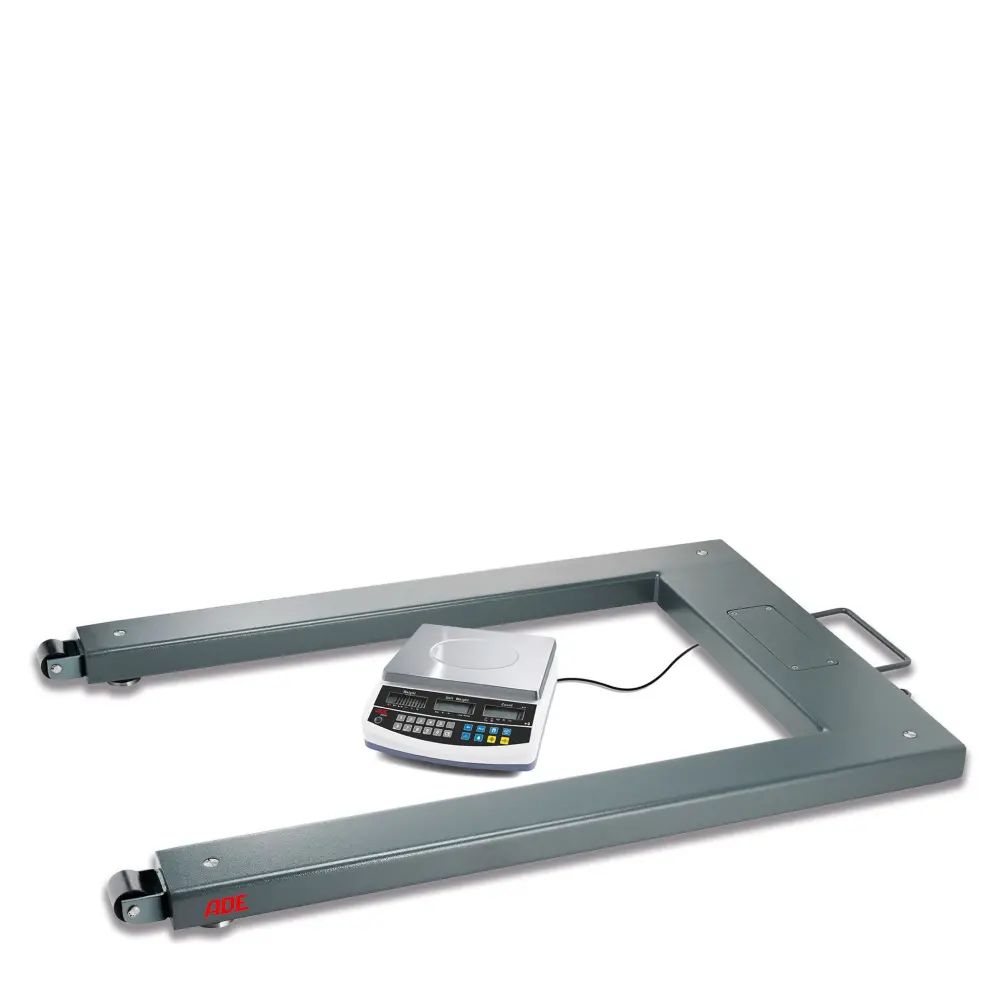 ADE Zählwaagensystem Empfehlungwaage ZW50-3 Palettenwaage PWL-lack-600 mit Höchstlast: 600kg Ablesbarkeit: 20g ZS2-PWL-6...
