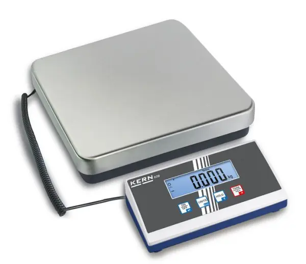Kern Paketwaage Wägebereich 60 kg Ablesbarkeit 20 g Linearität ± 004 kg Einheiten kglb Wägefläche 305×315 mm EOB 60K20