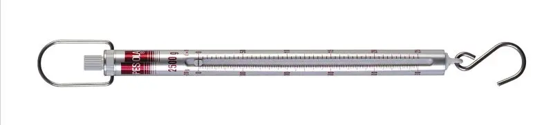 PESOLA Federwaage 2500g Teilung 20g Medio Linie bordeaux mit Haken 42500