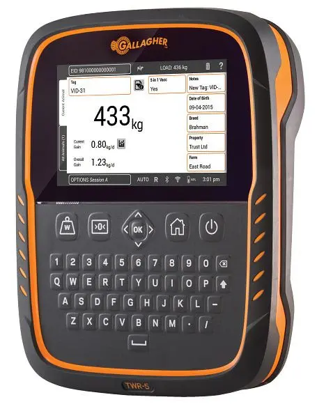 W&amp;EID TWR-5 Wiegecomputer mit Datensammler und EID Leser 260600