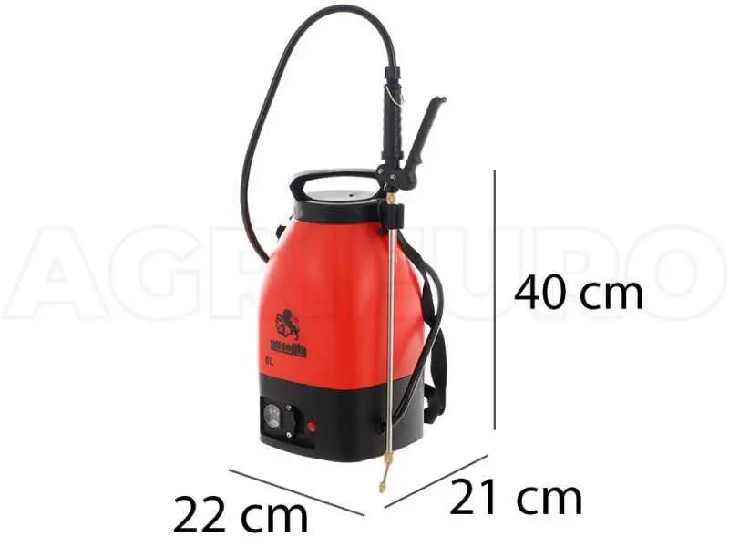 Ausonia Akku Rückenspritze - 6 Liter Tank - Max 4 Bar