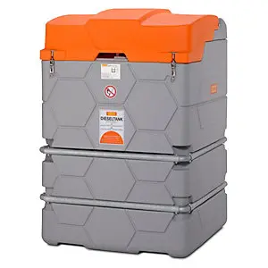 CUBE-Dieseltank, Outdoor Einfach, Volumen 1500 l, mit Elektropumpe 56 l/min.