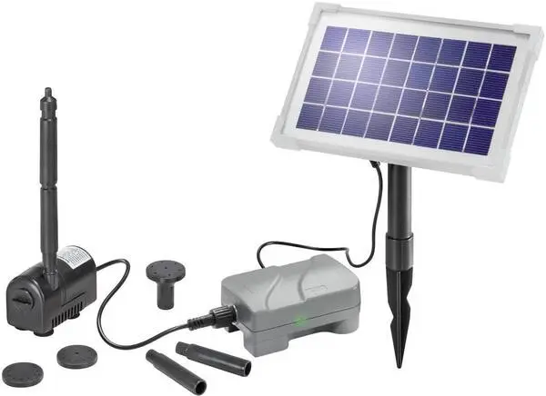 Esotec 101709 Rimini Plus Solar-Pumpenset mit Akkuspeicher