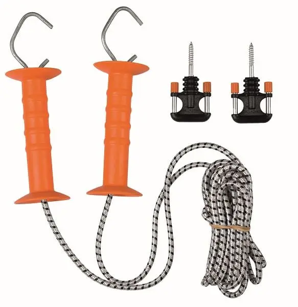Gallagher Cord-Torset dehnbar 65 bis 11m weiß mit 2 Torgriffen 640556