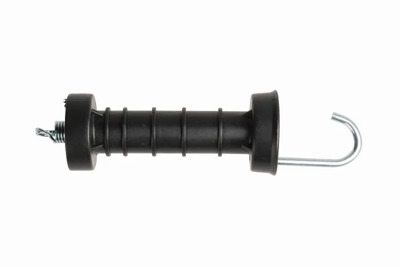 Pulsara Torgriff mit Zugfeder und offenem Haken mit Feder schwarz 019526